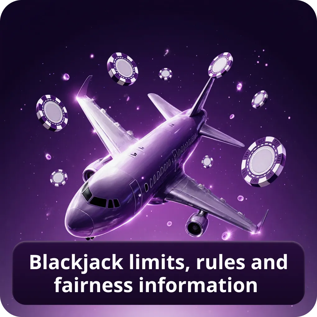 Blackjack limits, rules and fairness information