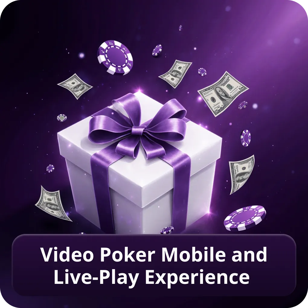 Video poker mobile and live-play experience