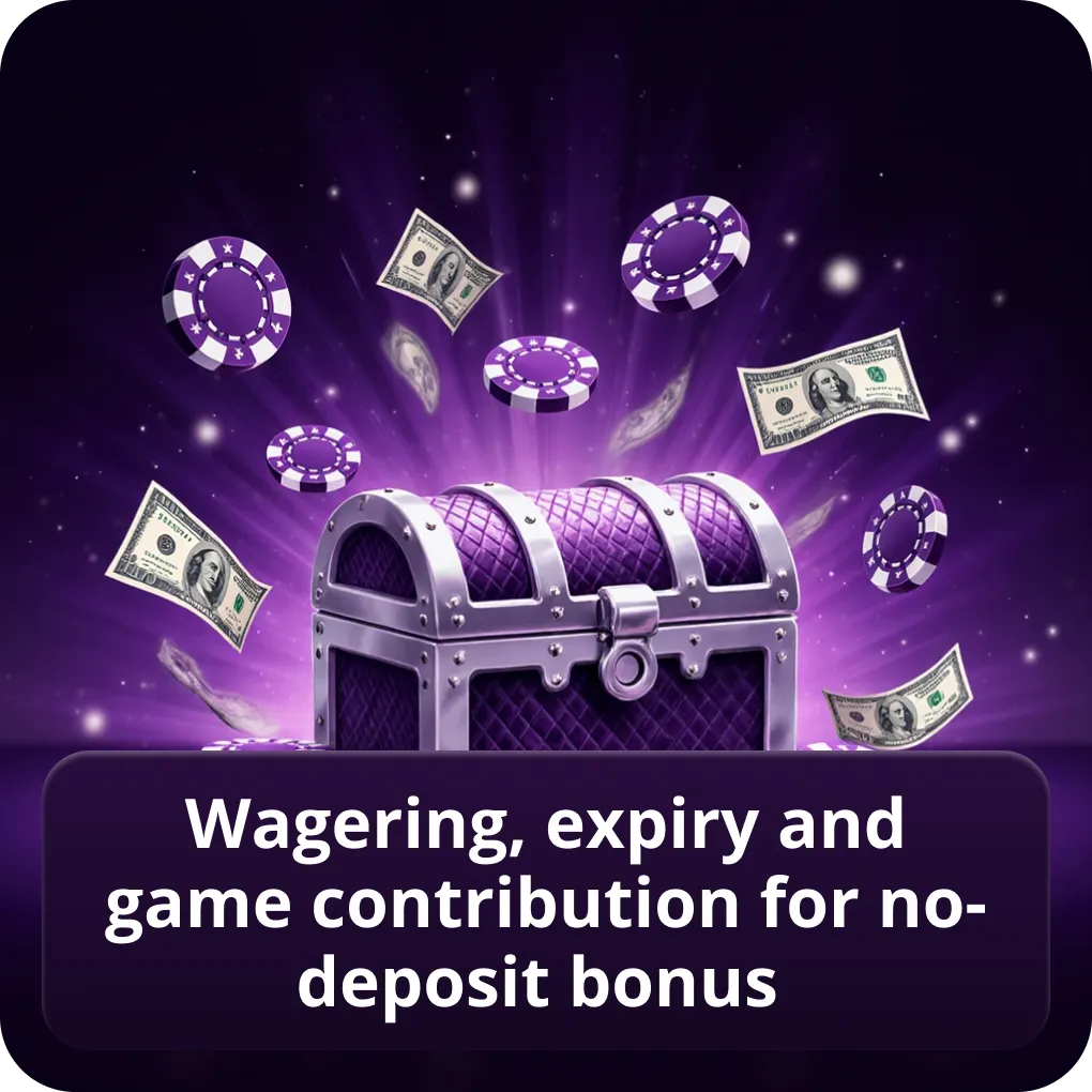 No-deposit bonus casinos in Canada wagering, expiry and game contribution Wagering, expiry and game contribution for no-deposit bonus